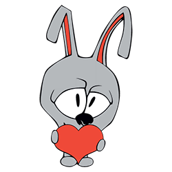 Щампа - Зайче със сърце / b0116