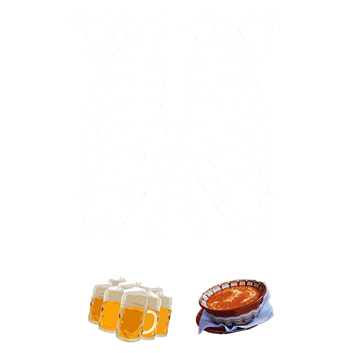 Скелет бира и шкембе