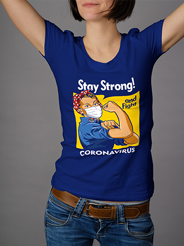 Дамска тениска с щампа - Stay strong