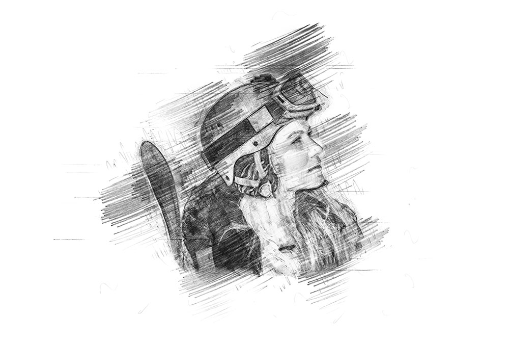 Мъжка тениска с ефект молив