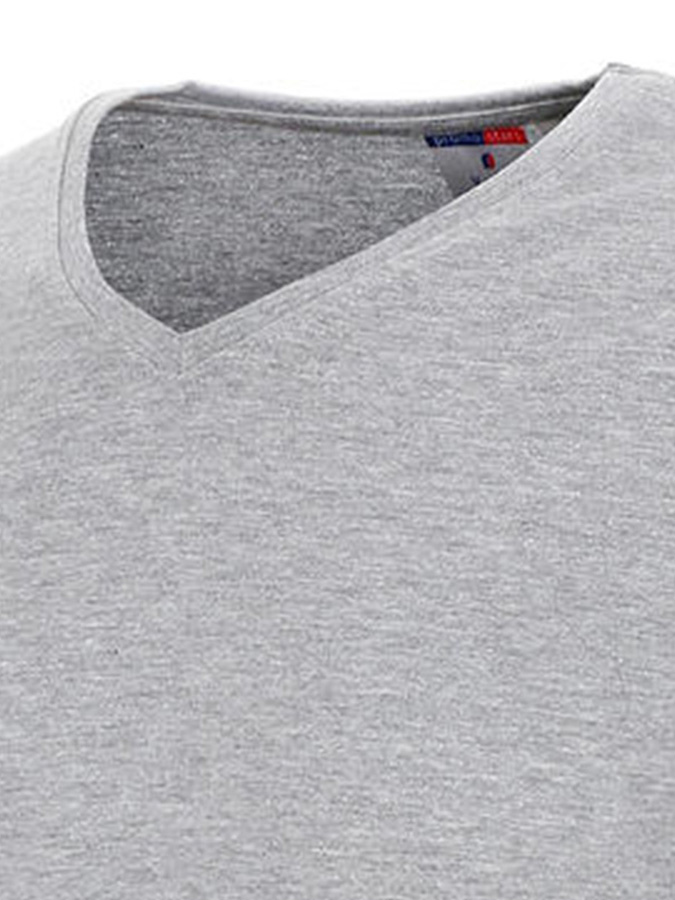 Част от меланж Тениска с къс ръкав - V neck с печат по поръчка