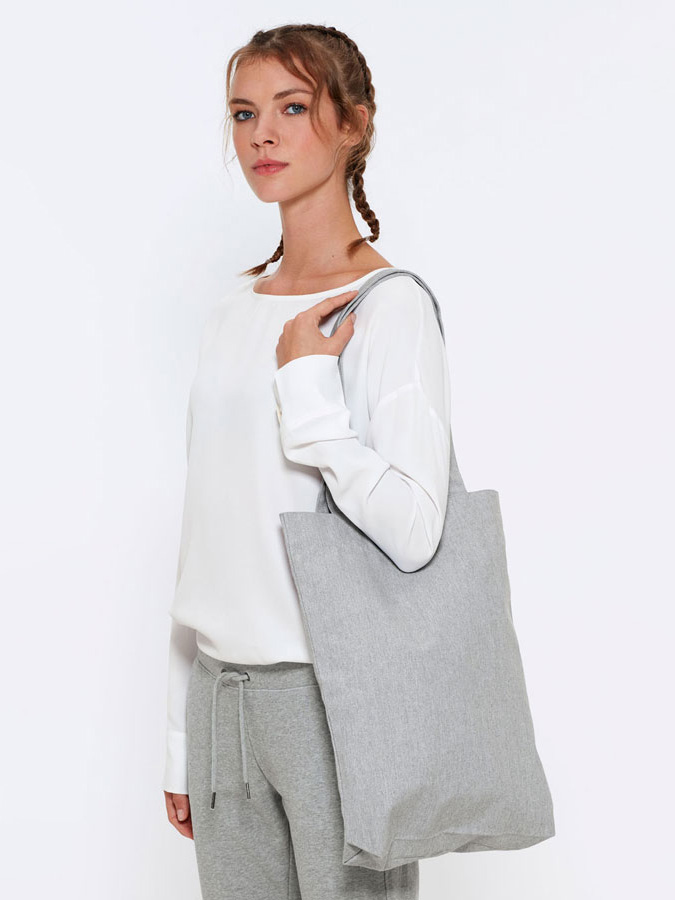 Меланж Плътна текстилна чанта Tote Bag с печат по поръчка